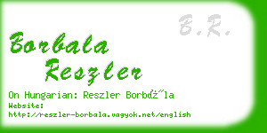 borbala reszler business card